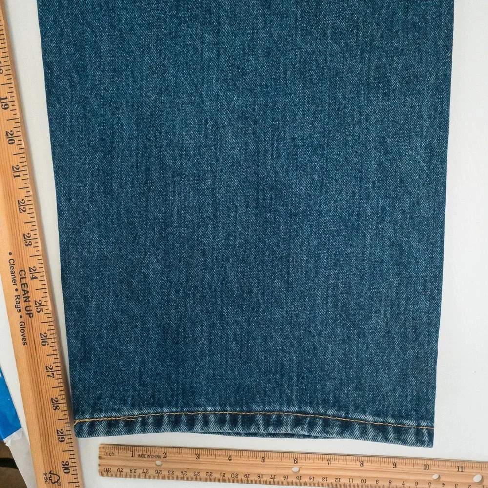 Levi's 505 Regular Fit Jeans Men 52x29 Dark Wash Big & Tall Straight Leg Cotton